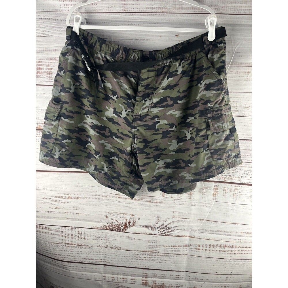 GUIDE GEAR Mens Camouflage Camo Grey Cargo Sweat Shorts Size XL